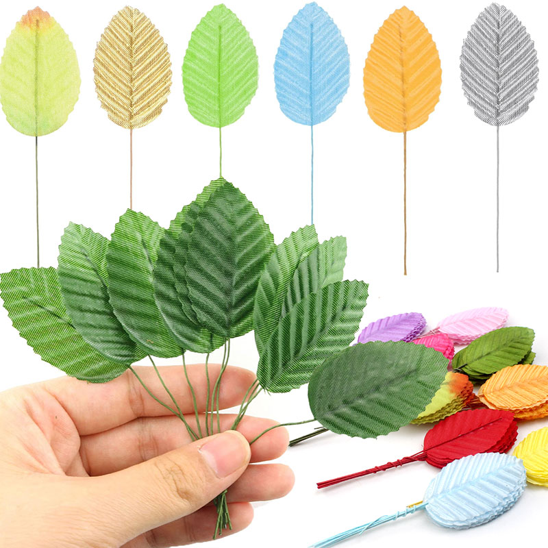 Artificial Hanging Plants - 50/100/200 Buah Daun Mawar Sutra Buatan