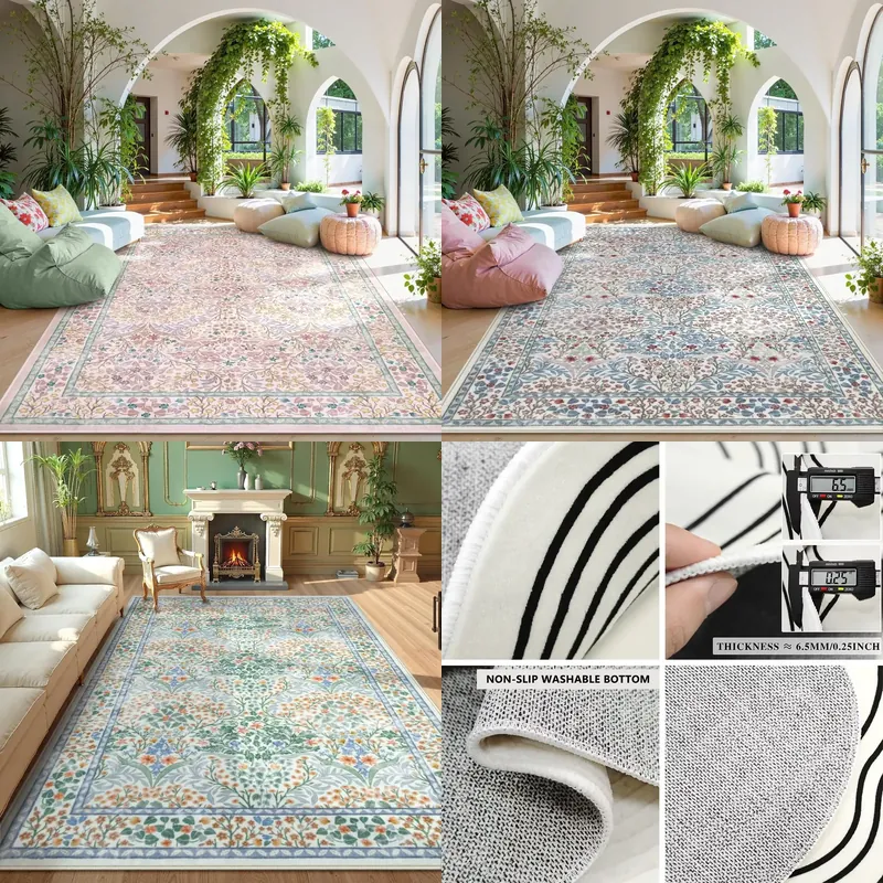 Flooring Home Decor - Karpet Ruang Tamu Merah Muda Karpet
