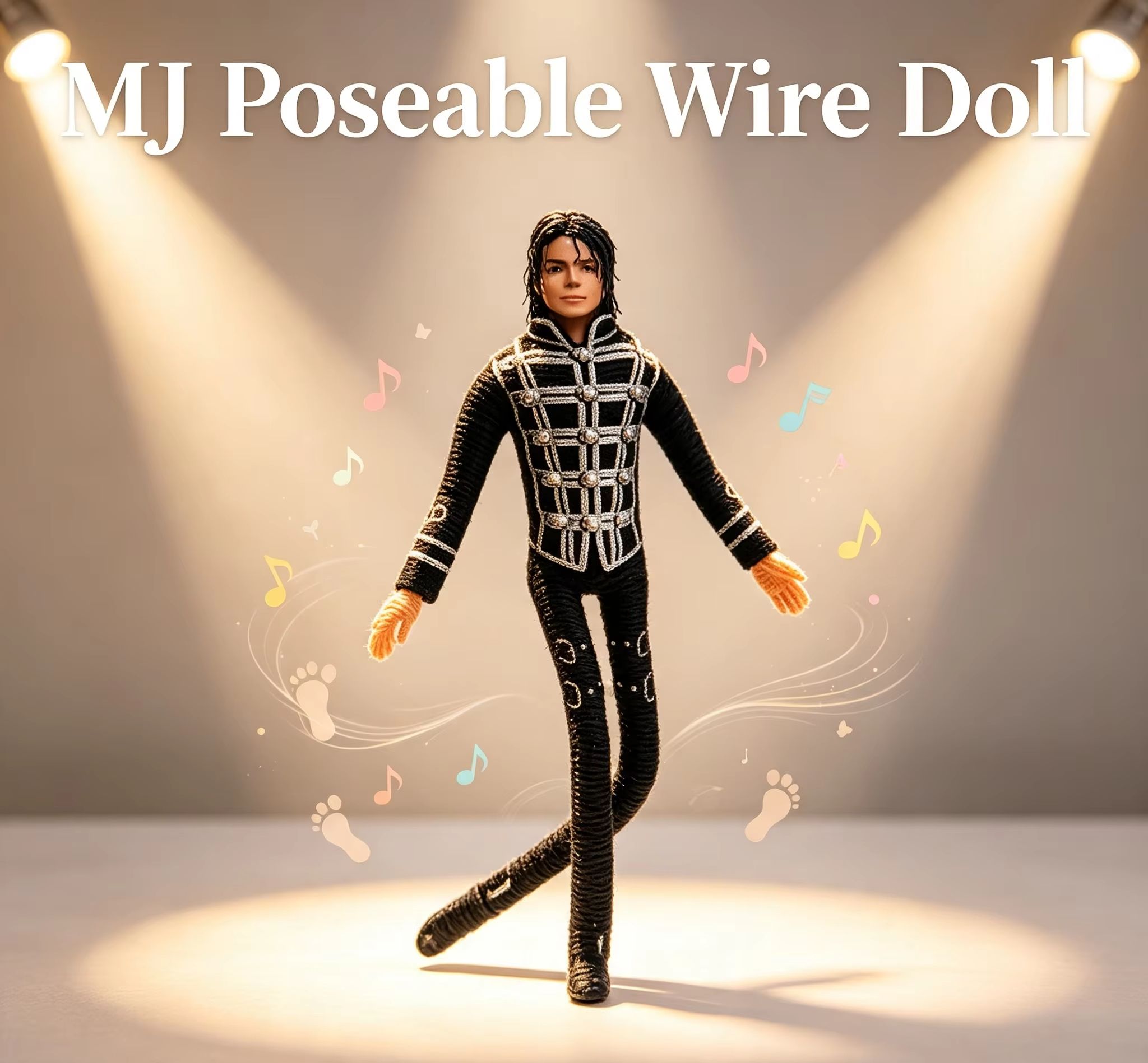 Home Decor Solution - Boneka Plush Michael Jackson dengan Sendi