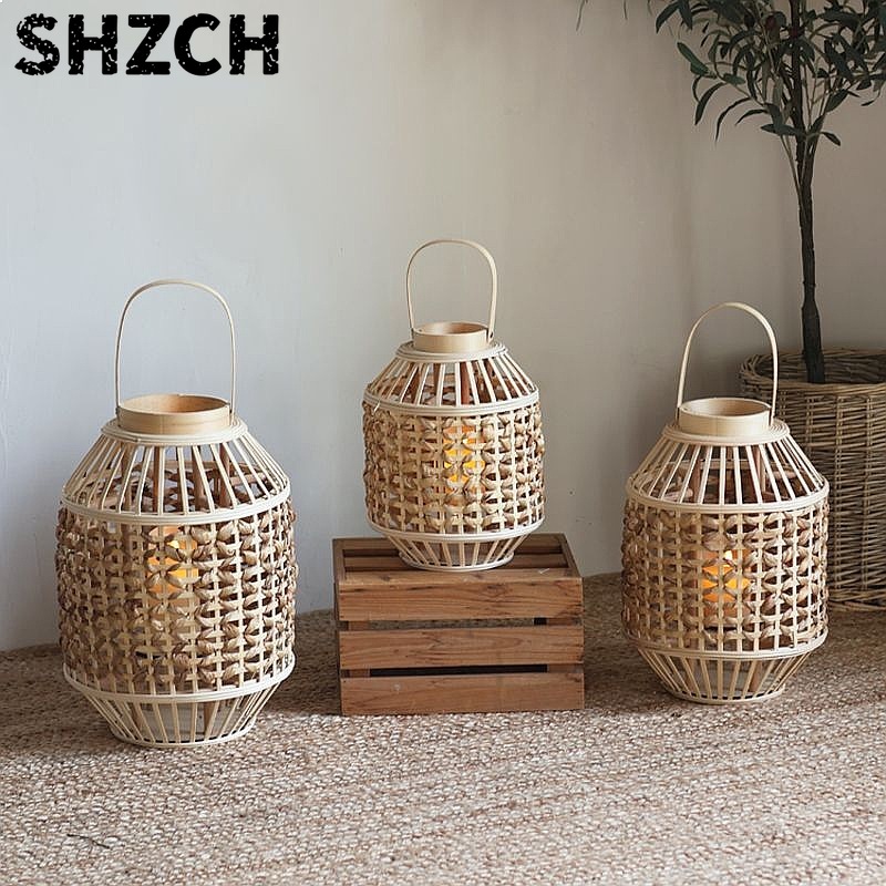 Flooring Home Decor - Lampu Angin Jerami Gaya Kuno Cina