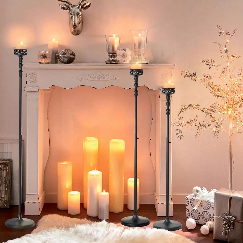 Flooring Home Decor - Penyangga Lilin Logam yang Dapat Disesuaikan,