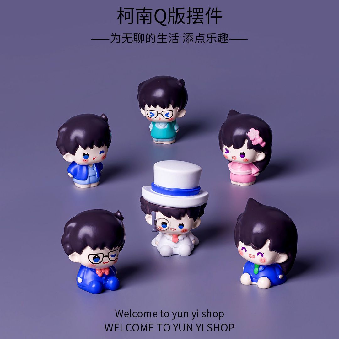 Home Decor Solution - Figur Mini Resin Detektif Conan, Ornamen