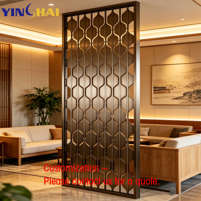 Room Divider Screen - Partisi ruangan modern desain stainless steel