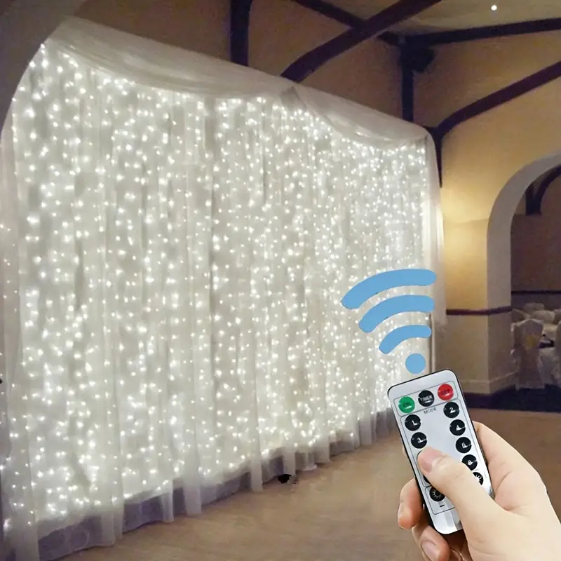 String Curtain Light - Lampu setrip LED tirai, 3/4/6m Garland