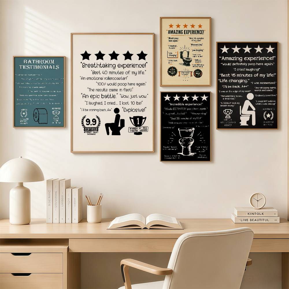 Review Home Decor - Poster Seni Dinding Testimoni Kamar Mandi