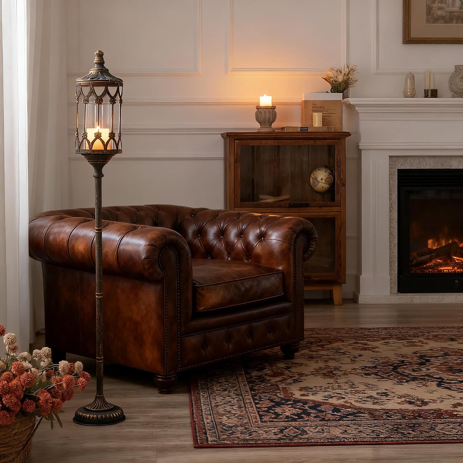 Flooring Home Decor - Lampu Lilin Lantai Antik Emas 41