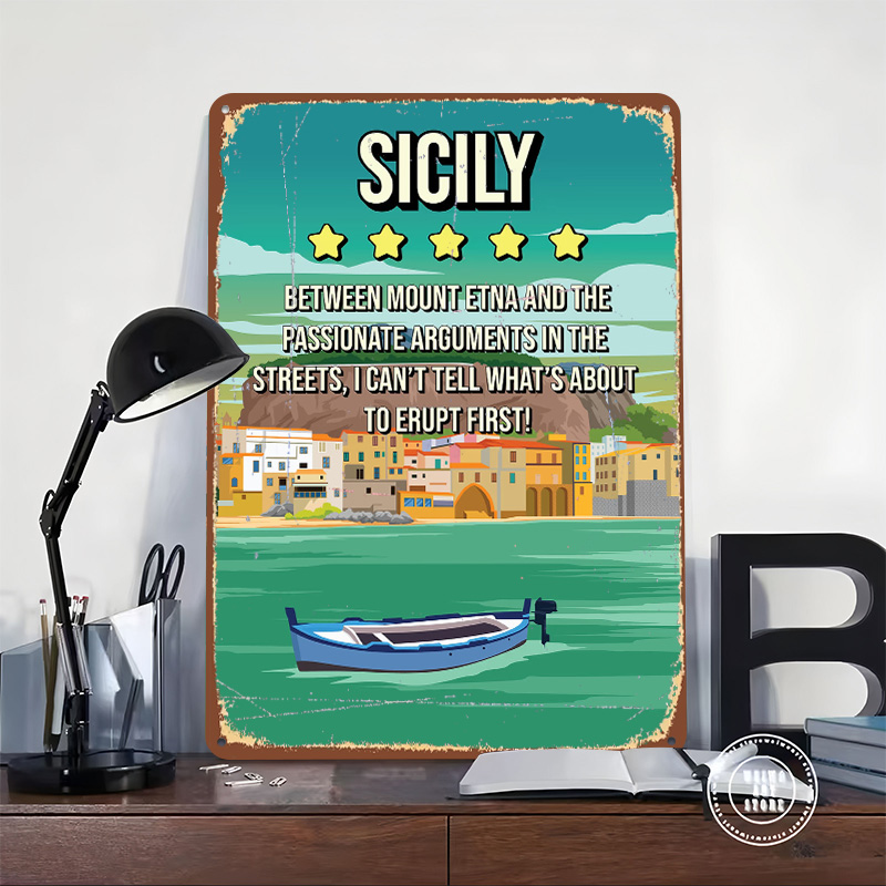 Poster Cetak Wisata Sicily Fun - Review Home Decor ulasan dan harga