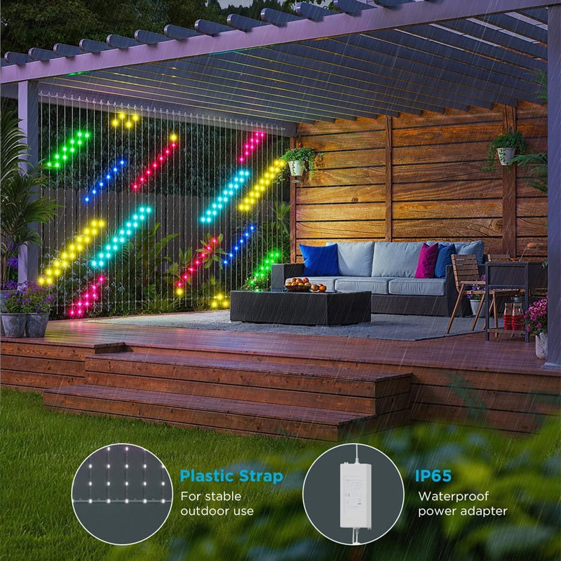 Lampu Tirai LED Pintar RGBIC 4 - String Curtain Light ulasan dan harga