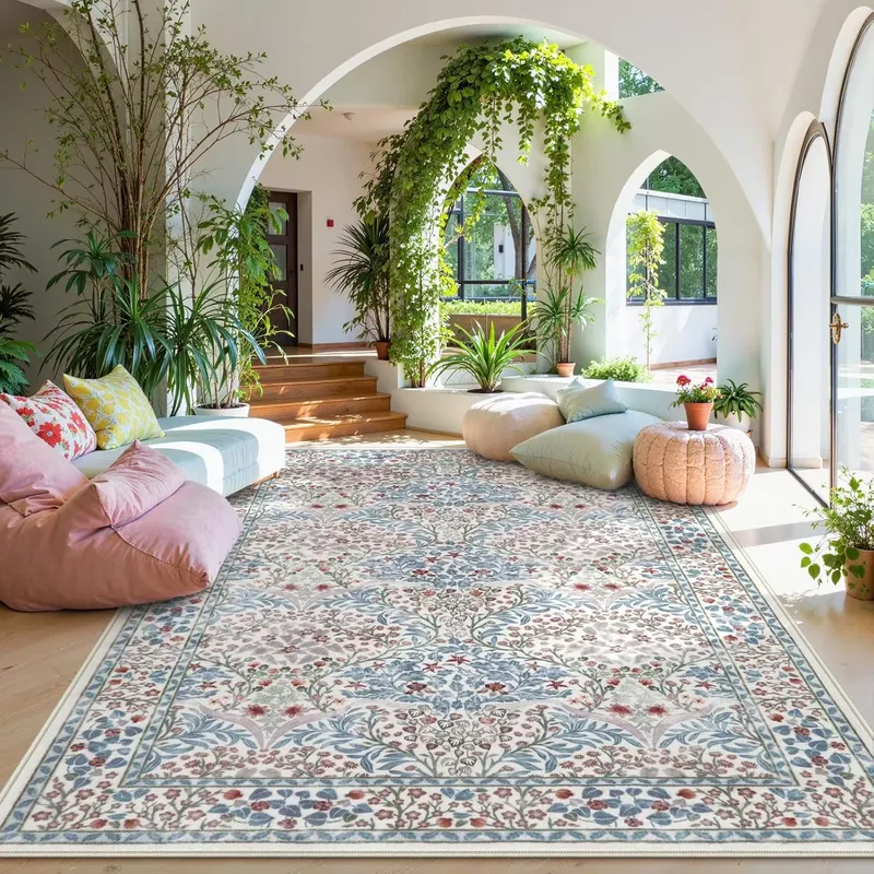 Karpet Ruang Tamu Merah Muda K - Flooring Home Decor ulasan dan harga