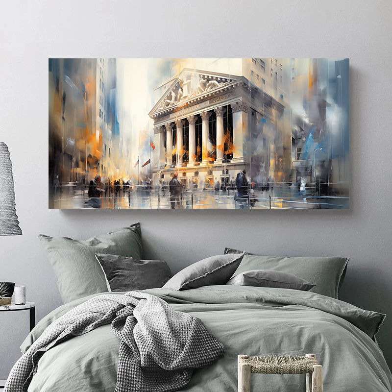 Cetakan Lukisan Kanvas Abstrak - Home Decor Exchange ulasan dan harga