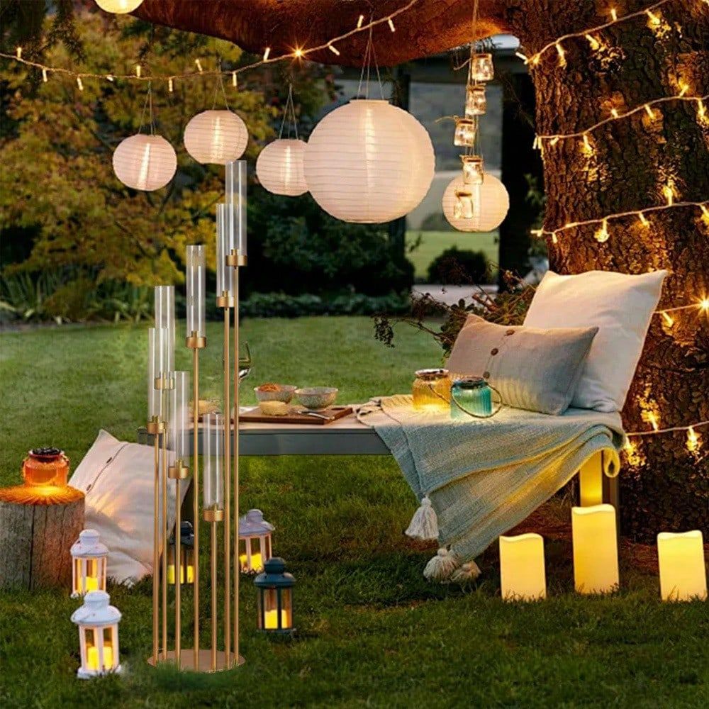 Lampu Lilin Lantai Emas 48 Inc - Flooring Home Decor ulasan dan harga
