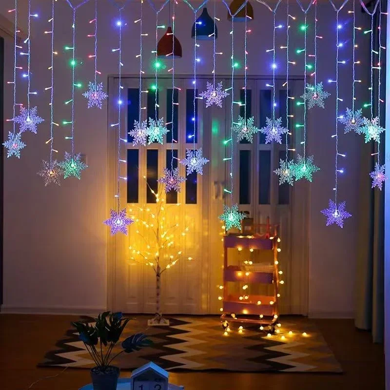 Lampu Natal 4M 96 LED Bentuk K - String Curtain Light ulasan dan harga