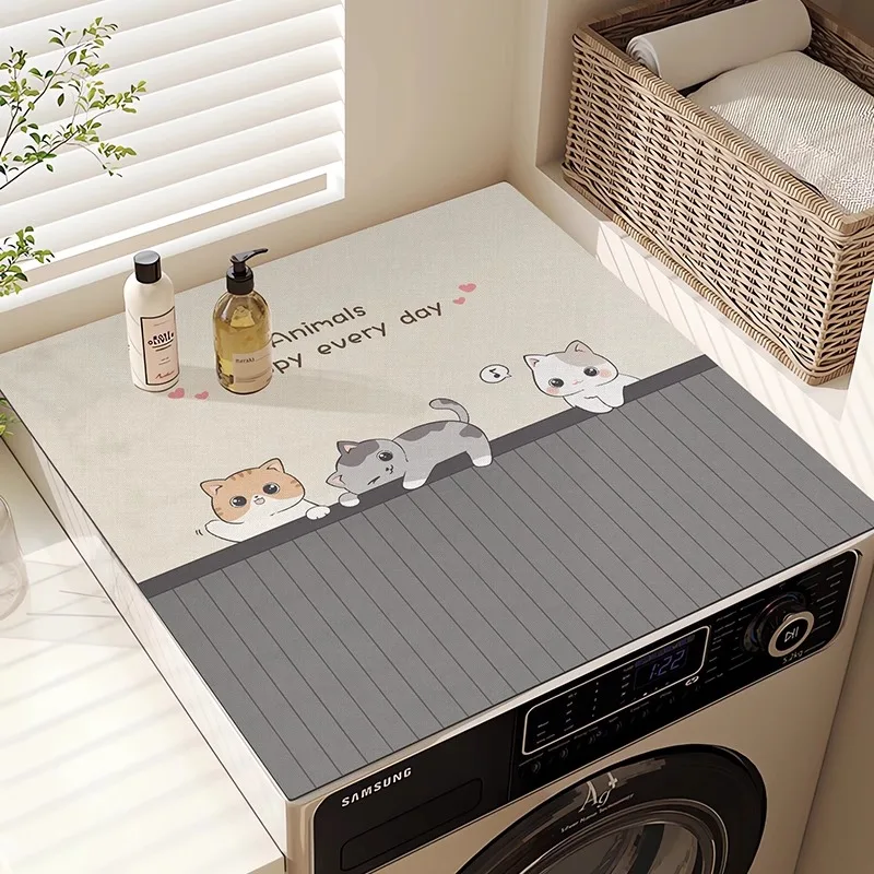 VIKAMA Alas Penutup Mesin Cuci - Home Decor Minimalist Style ulasan dan harga