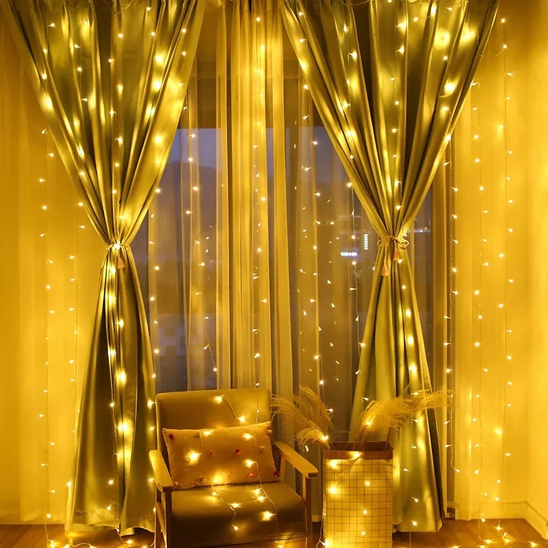 Lampu Hias Tirai Mode 4/6M/8 d - String Curtain Light ulasan dan harga
