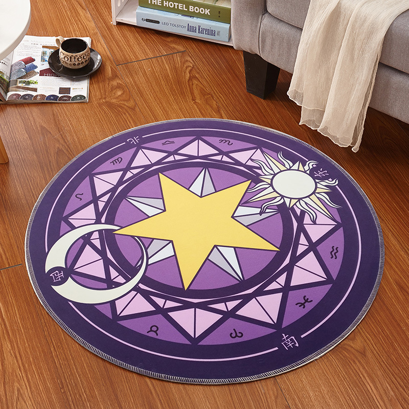 Karpet Bulat 60X60Cm Anime Car - Flooring Home Decor ulasan dan harga