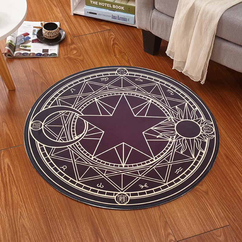 Karpet Bulat 60X60Cm Anime Car - Flooring Home Decor ulasan dan harga