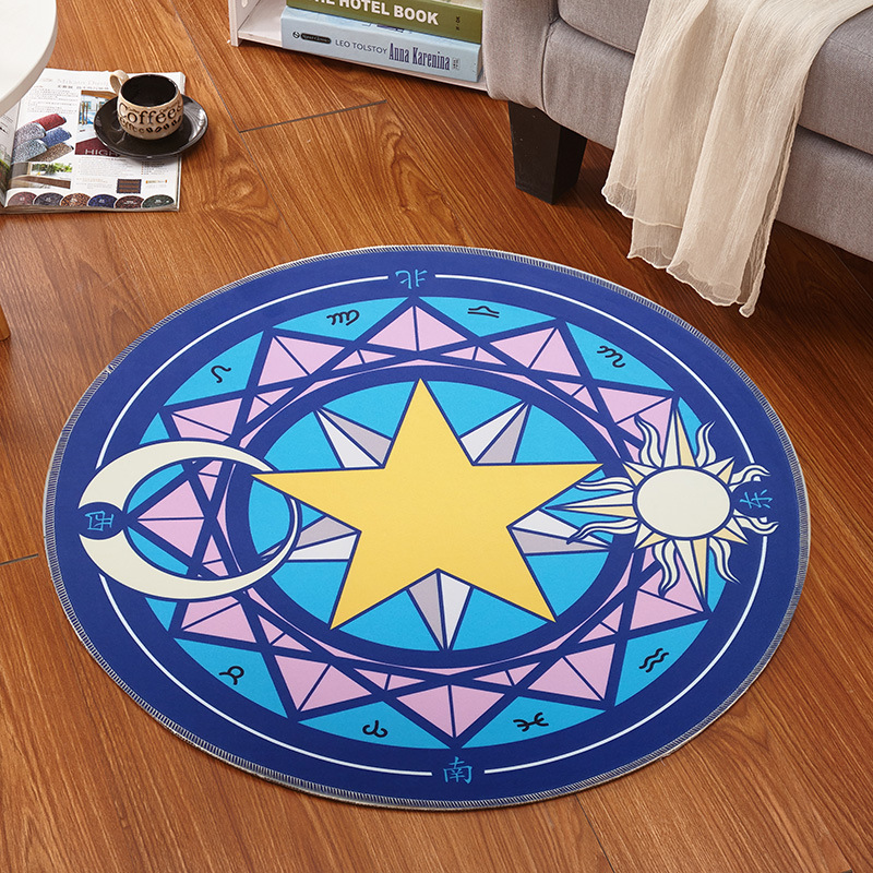 Karpet Bulat 60X60Cm Anime Car - Flooring Home Decor ulasan dan harga