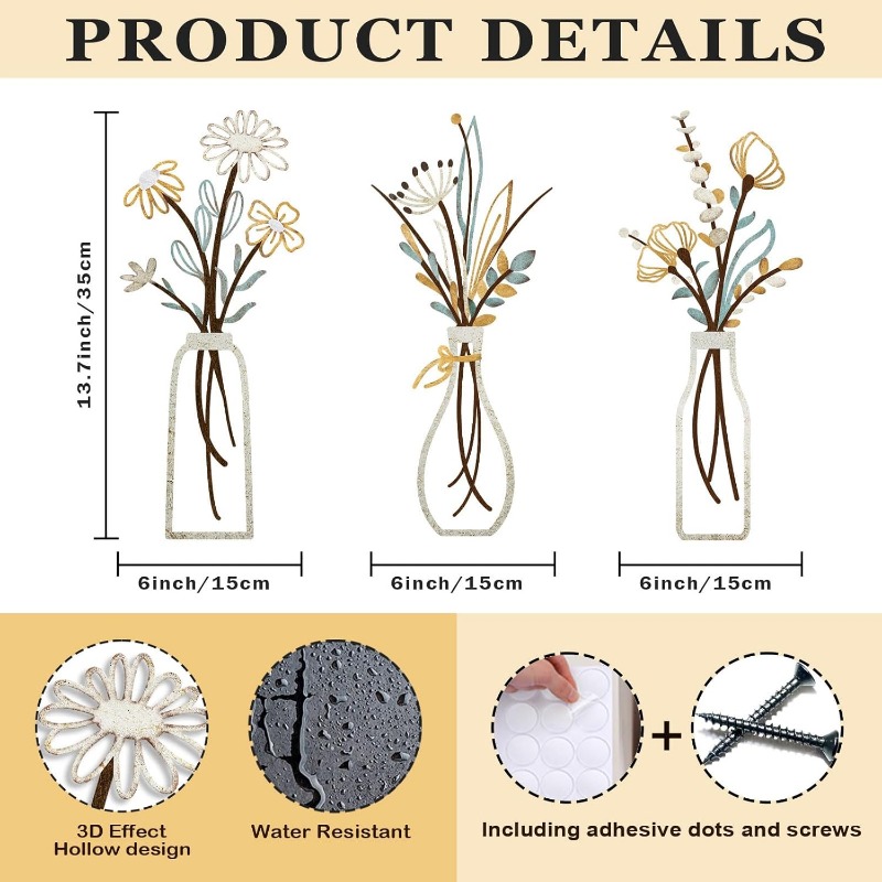 3 Buah Kerajinan Dekorasi Dind - Home Decor Minimalist Style ulasan dan harga
