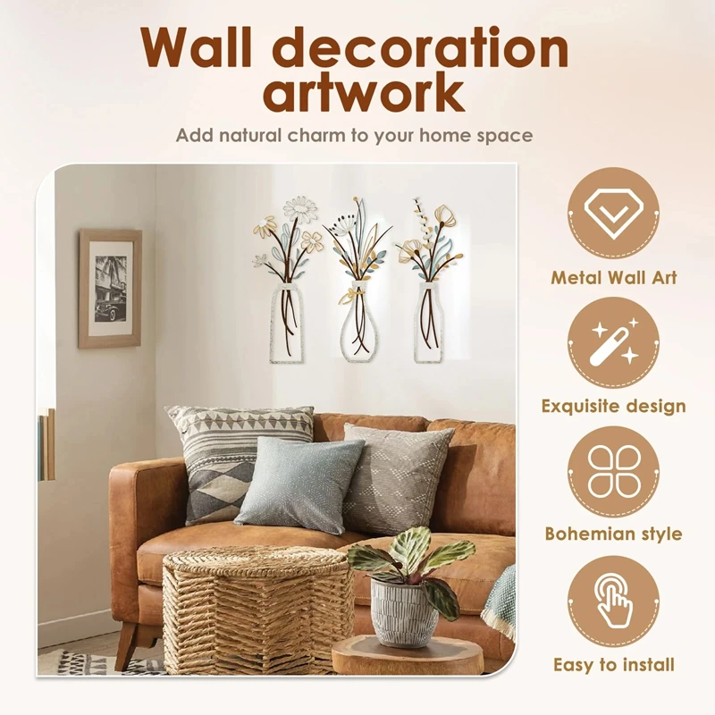 3 Buah Kerajinan Dekorasi Dind - Home Decor Minimalist Style ulasan dan harga