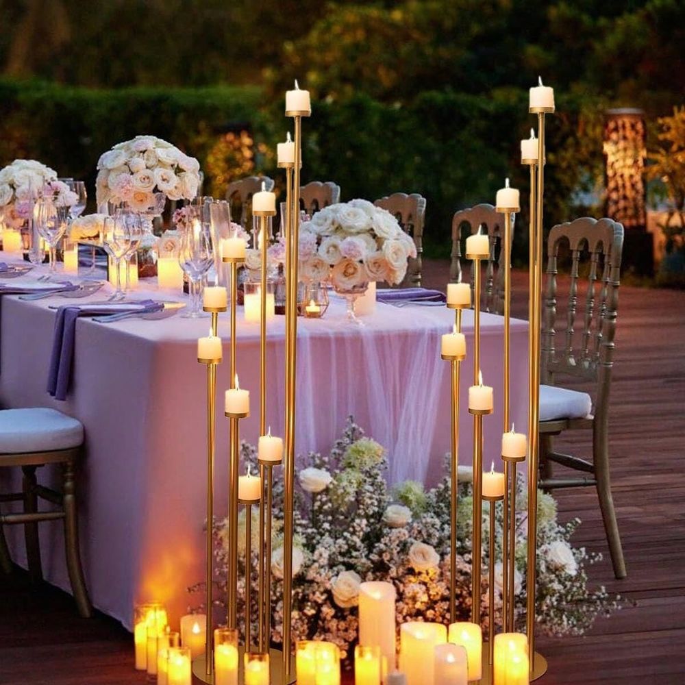 2 Buah Tempat Lilin 9 Lengan,  - Flooring Home Decor ulasan dan harga