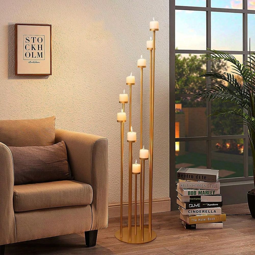 2 Buah Tempat Lilin 9 Lengan,  - Flooring Home Decor ulasan dan harga