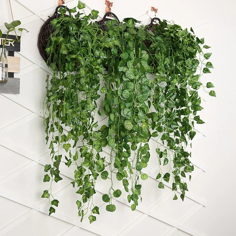 90Cm Buatan Hijau Lobak Hiasan - Artificial Hanging Plants ulasan dan harga