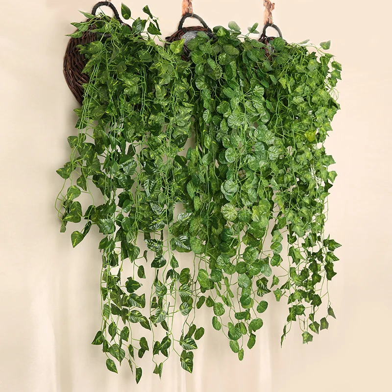 90Cm Buatan Hijau Lobak Hiasan - Artificial Hanging Plants ulasan dan harga