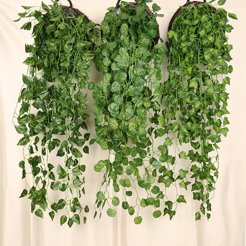 90Cm Buatan Hijau Lobak Hiasan - Artificial Hanging Plants ulasan dan harga
