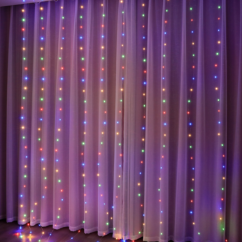 Lampu setrip LED tirai, 3/4/6m - String Curtain Light ulasan dan harga