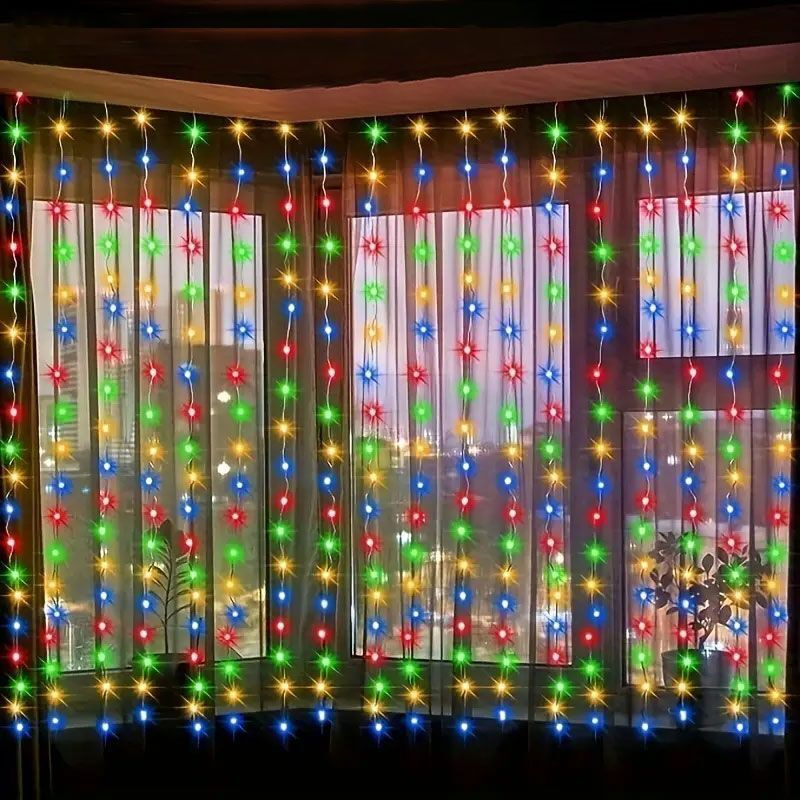 Lampu setrip LED tirai, 3/4/6m - String Curtain Light ulasan dan harga
