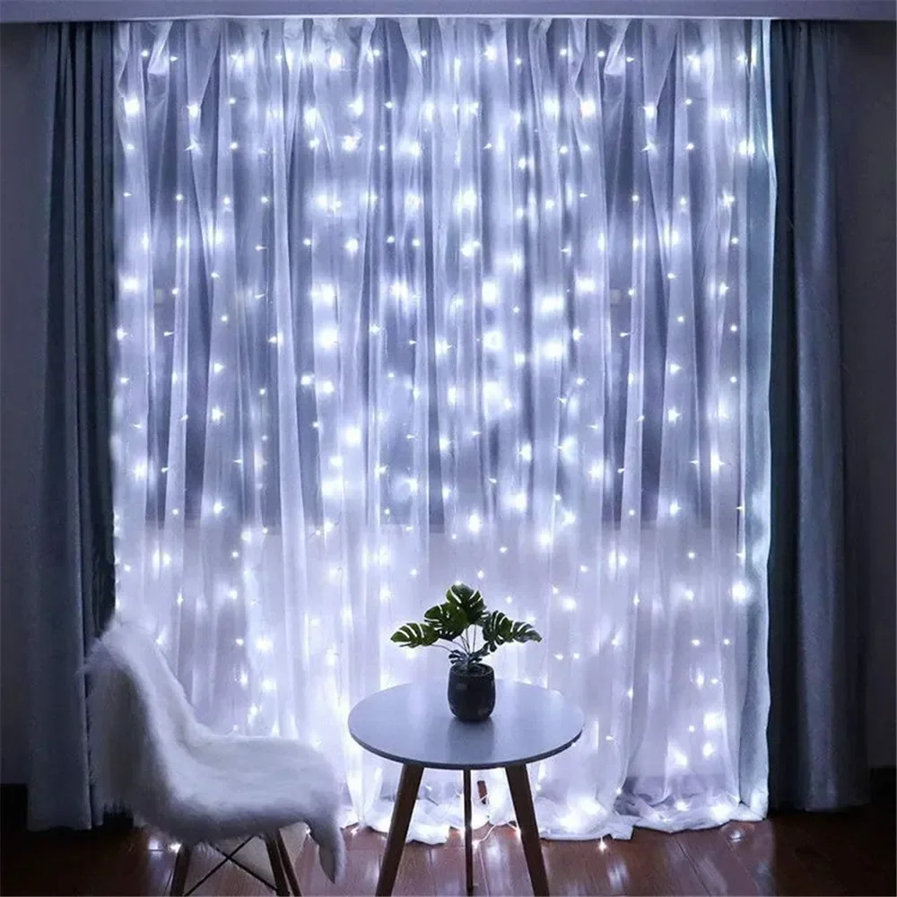 Tirai LED USB 3/6M 8 Mode Lamp - String Curtain Light ulasan dan harga