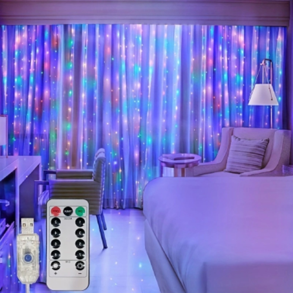 Lampu Tali Tirai LED 3/6M USB  - String Curtain Light ulasan dan harga