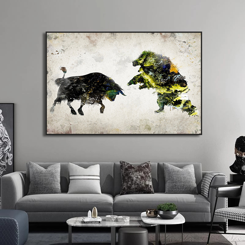 Bull and Bear Dekor kantor luk - Home Decor Exchange ulasan dan harga