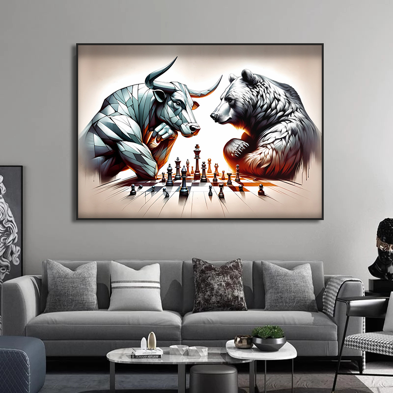 Bull and Bear Dekor kantor luk - Home Decor Exchange ulasan dan harga