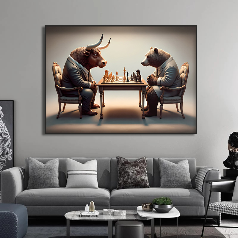 Bull and Bear Dekor kantor luk - Home Decor Exchange ulasan dan harga